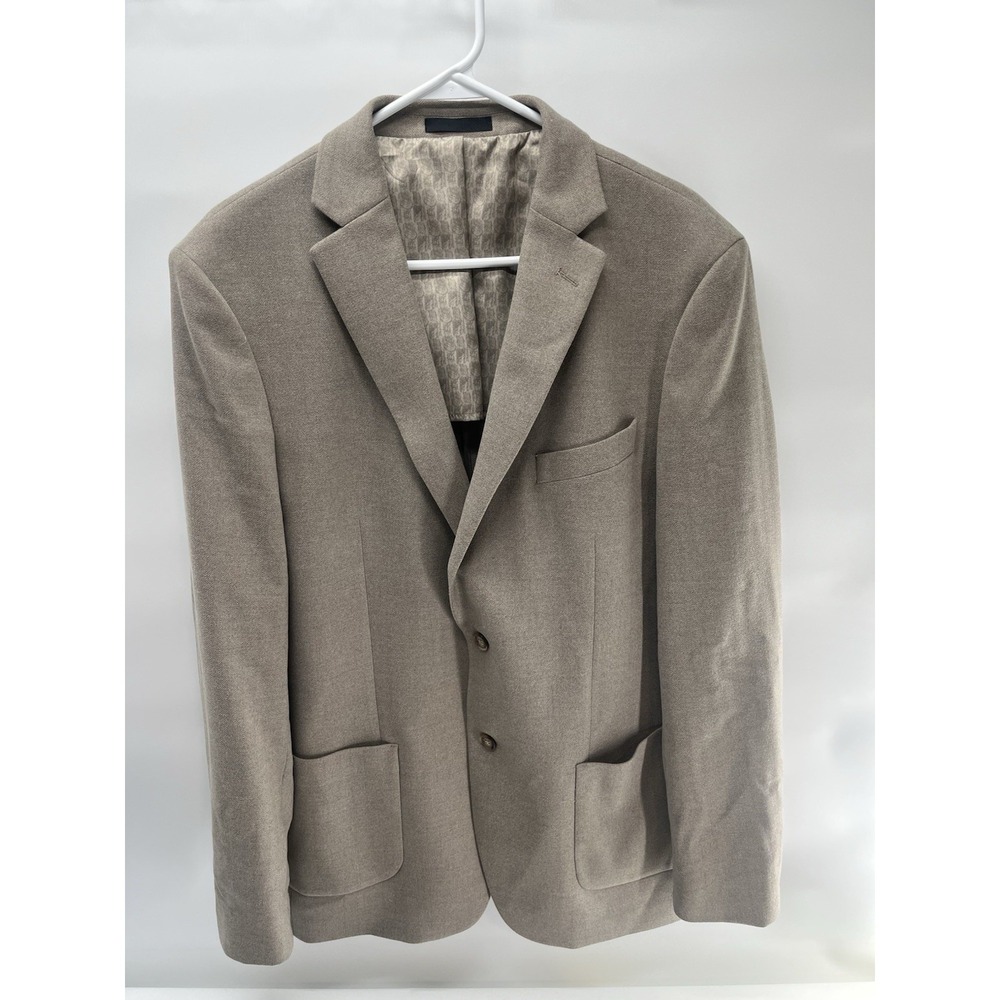 men's RLR Tan‎ sport coat blazer two-button closure and patch pockets 44L